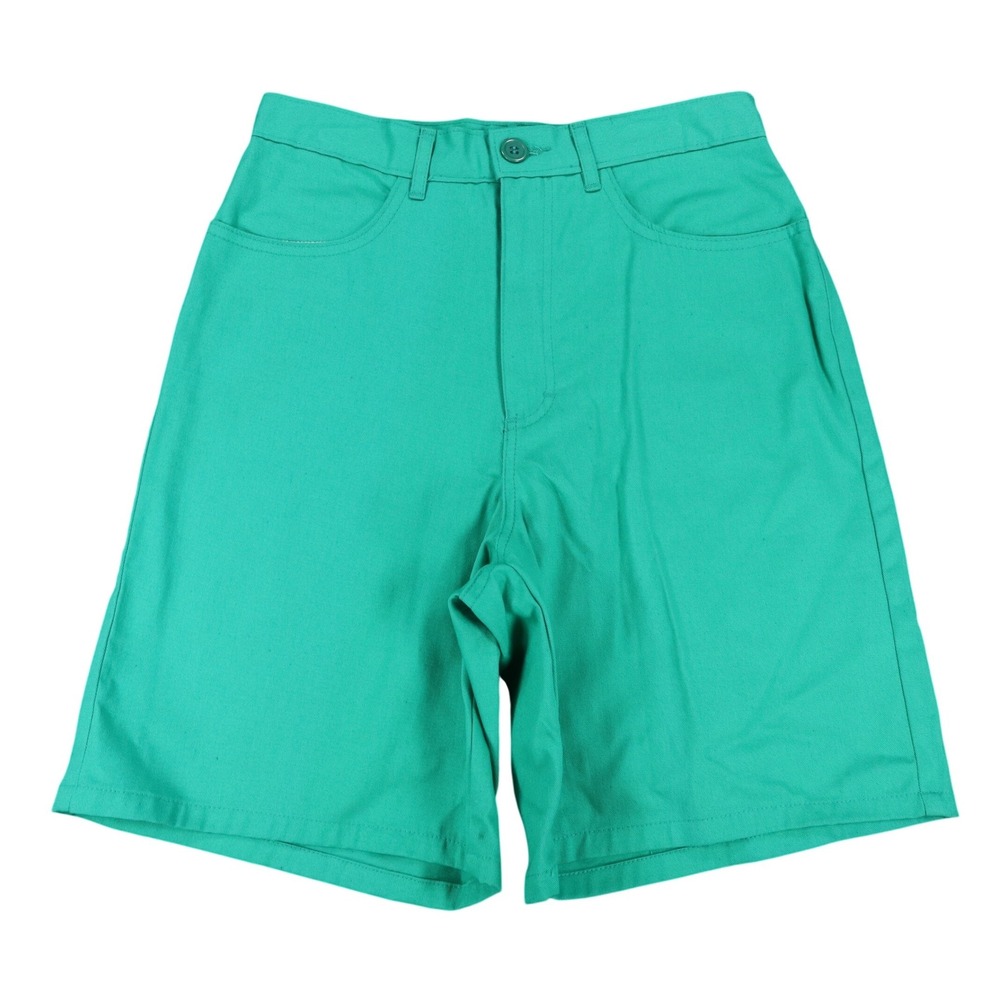 Hang Ten Vintage Shorts Womens 9/10 80s Green Cotton High Waist Made in USA NOS